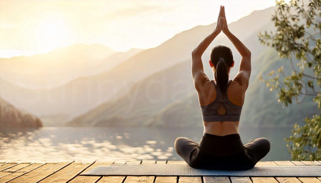 ヨガをしている女性